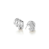 Monroe Earrings Silver Dipped  Brass