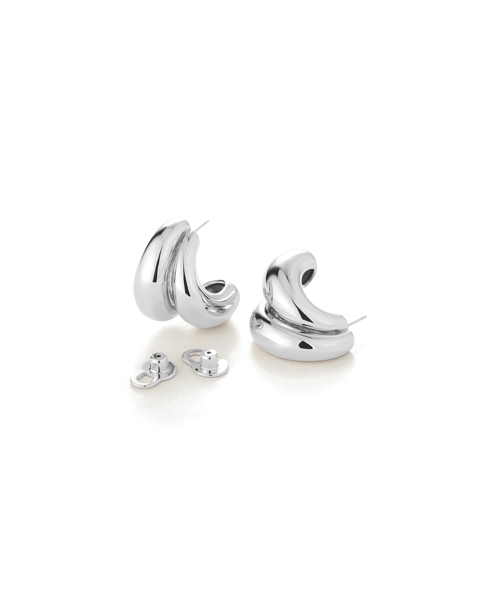 Orla Earrings Silver Dipped Brass