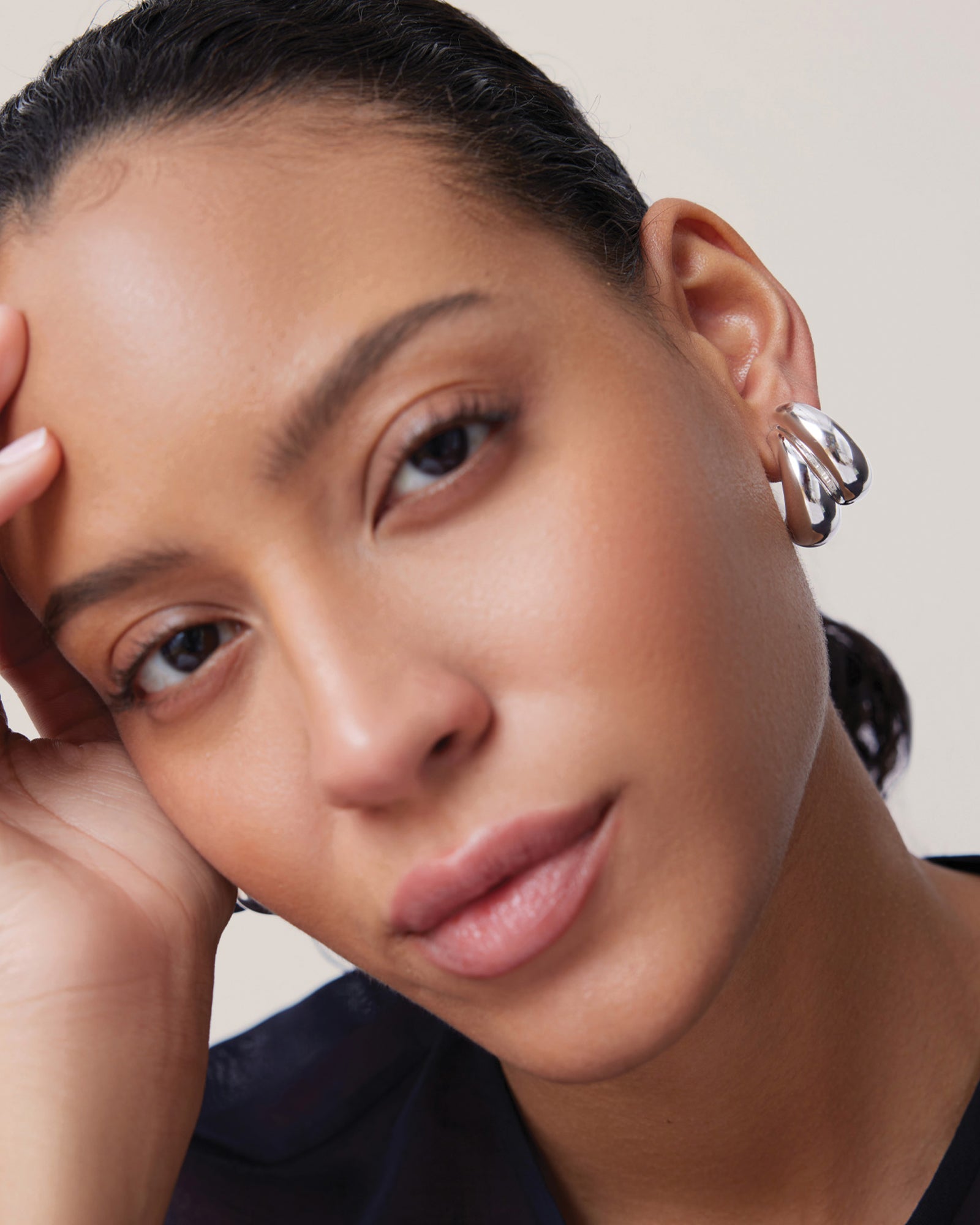 Orla Earrings Silver Dipped Brass