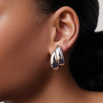 Orla Earrings Silver Dipped Brass
