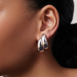 Orla Earrings Silver Dipped Brass