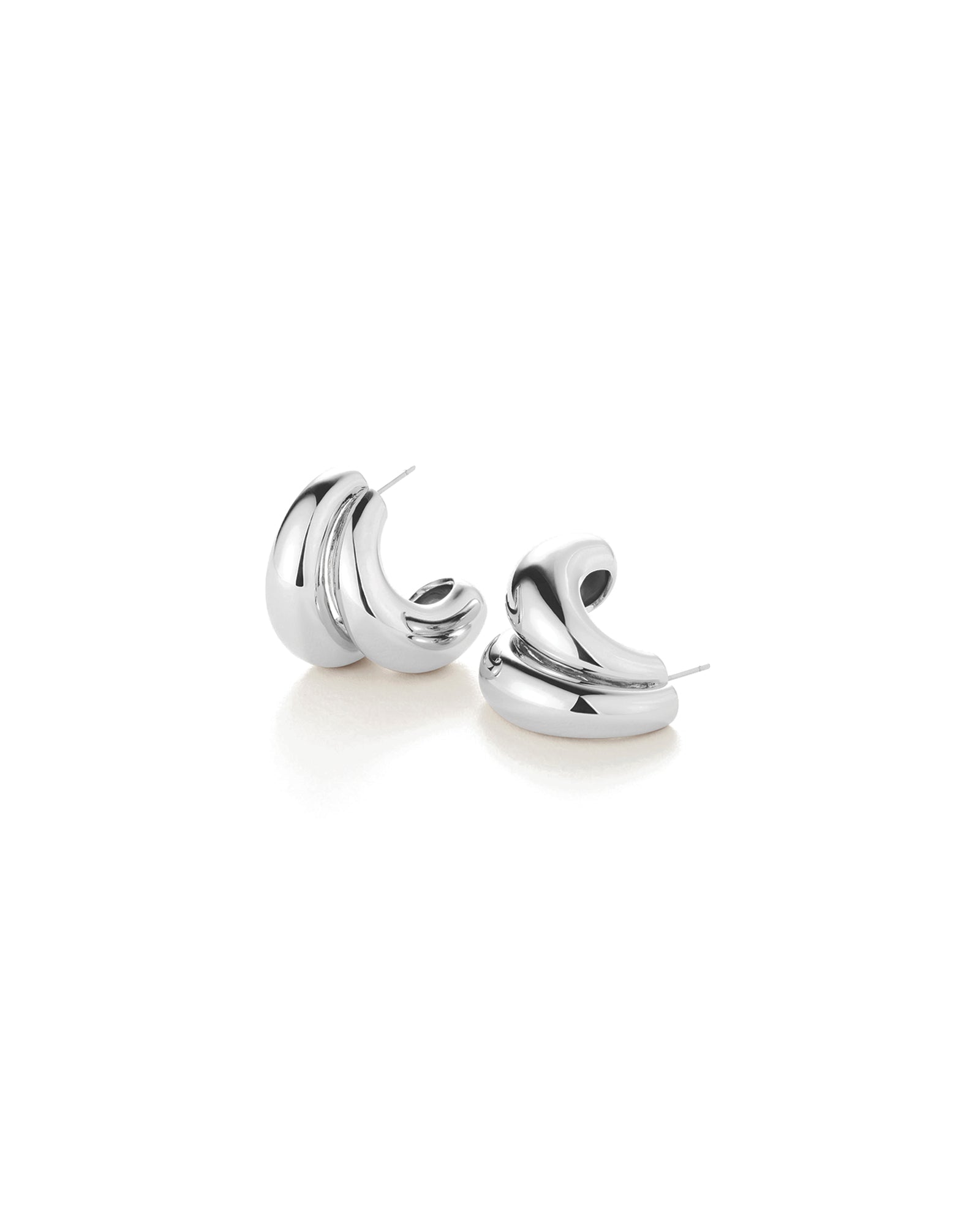 Orla Earrings Silver Dipped Brass