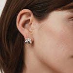 Beatrix Earrings Silver Dipped  Brass