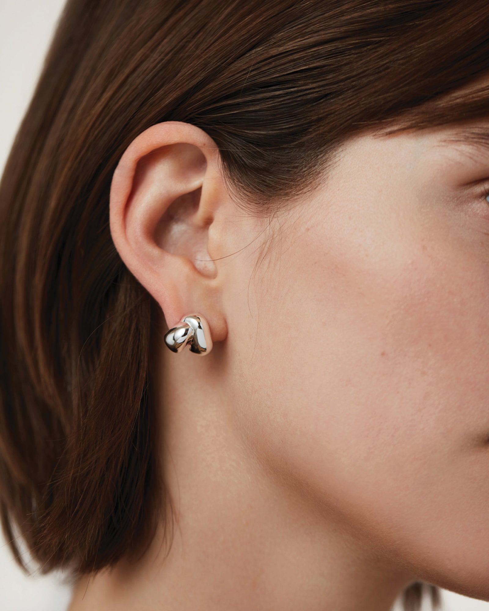 Beatrix Earrings Silver Dipped  Brass