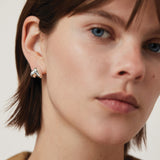 Beatrix Earrings Silver Dipped  Brass