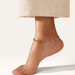 Slim Mercer Anklet 14k Gold Plated