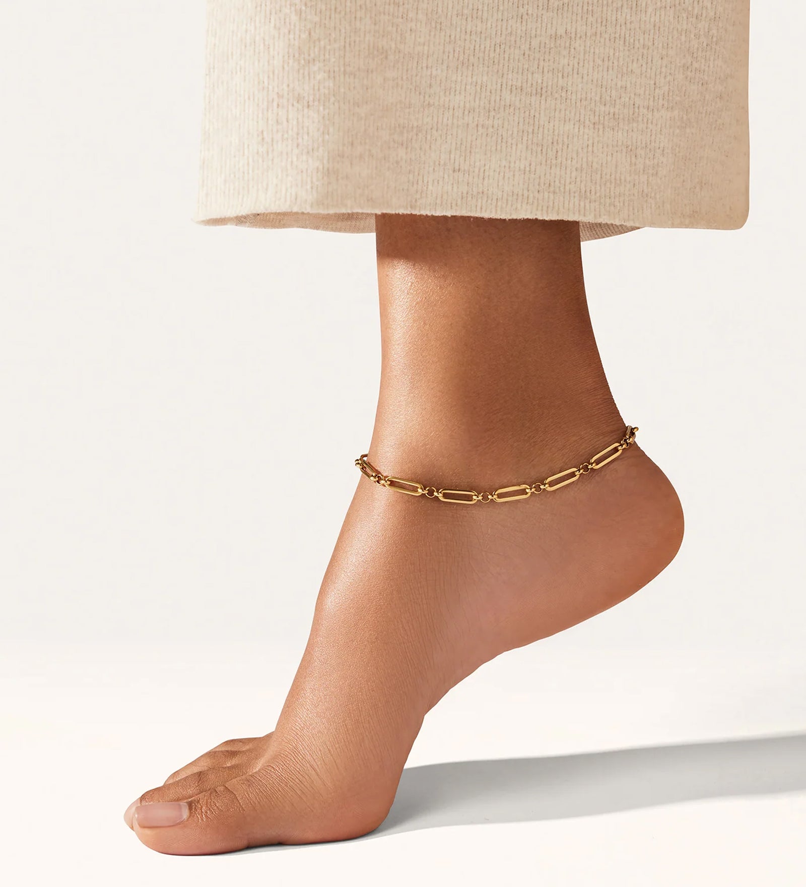 Slim Mercer Anklet 14k Gold Plated