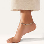 Slim Mercer Anklet Platinum Plated