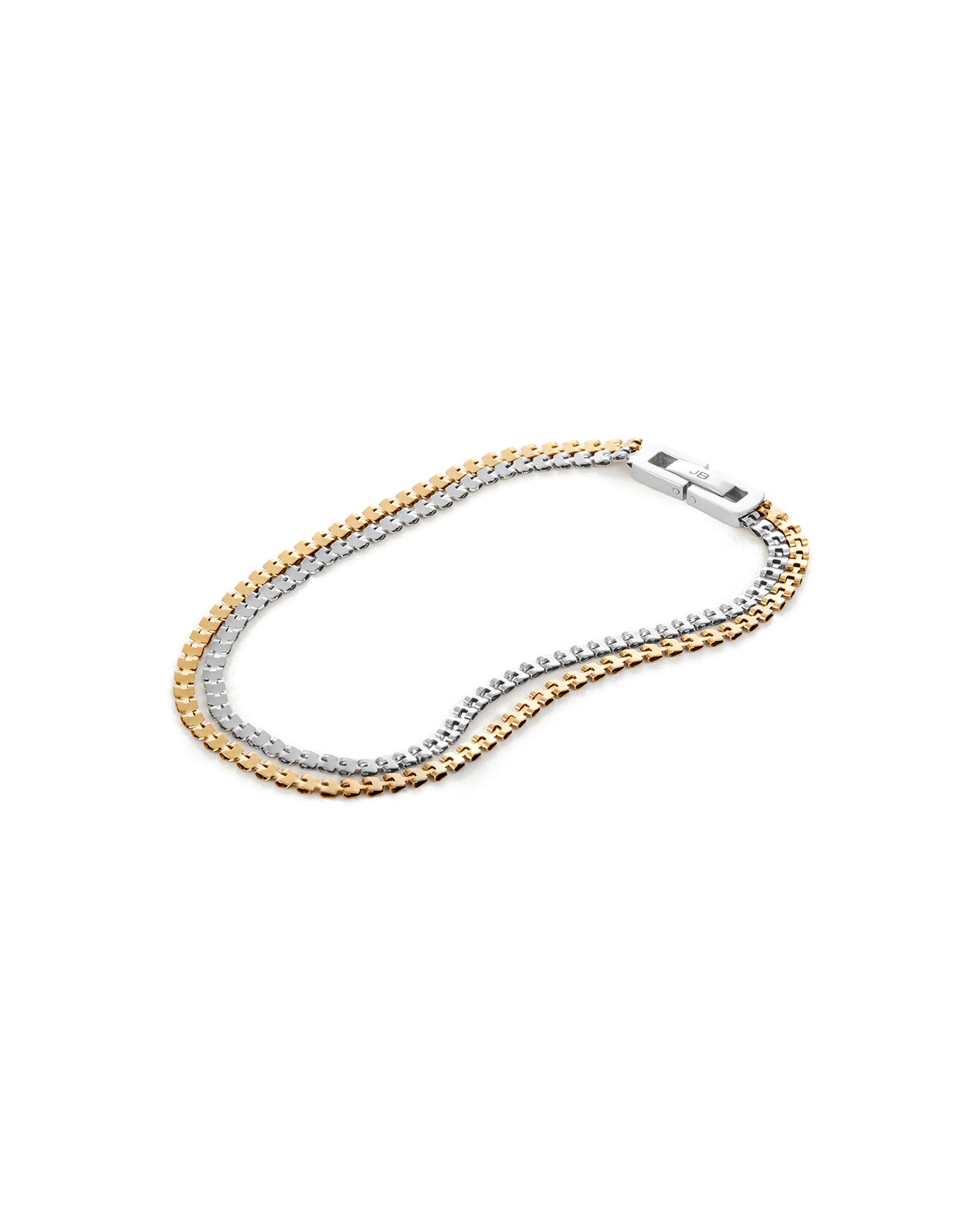 Double Amalfi Anklet 14k Gold Plated, Platinum Plated
