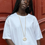 Nico Mirror Pendant Rope Necklace