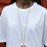 Nico Mirror Pendant Rope Necklace