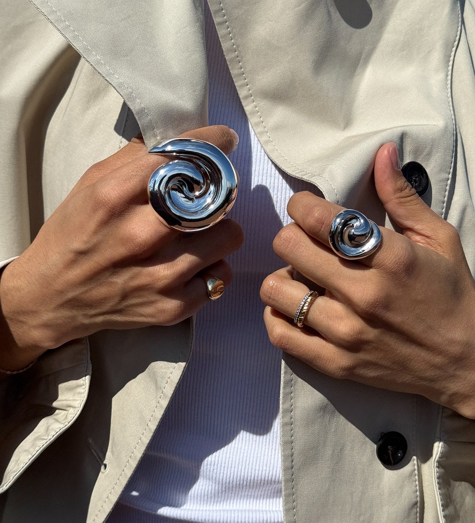 Jenny Bird-Renzo Double Ring-Rings-Blue Ruby Jewellery-Vancouver Canada