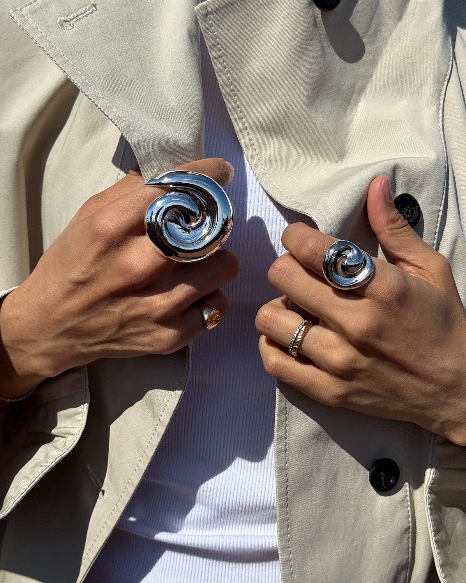 Jenny Bird-Renzo Double Ring-Rings-Blue Ruby Jewellery-Vancouver Canada