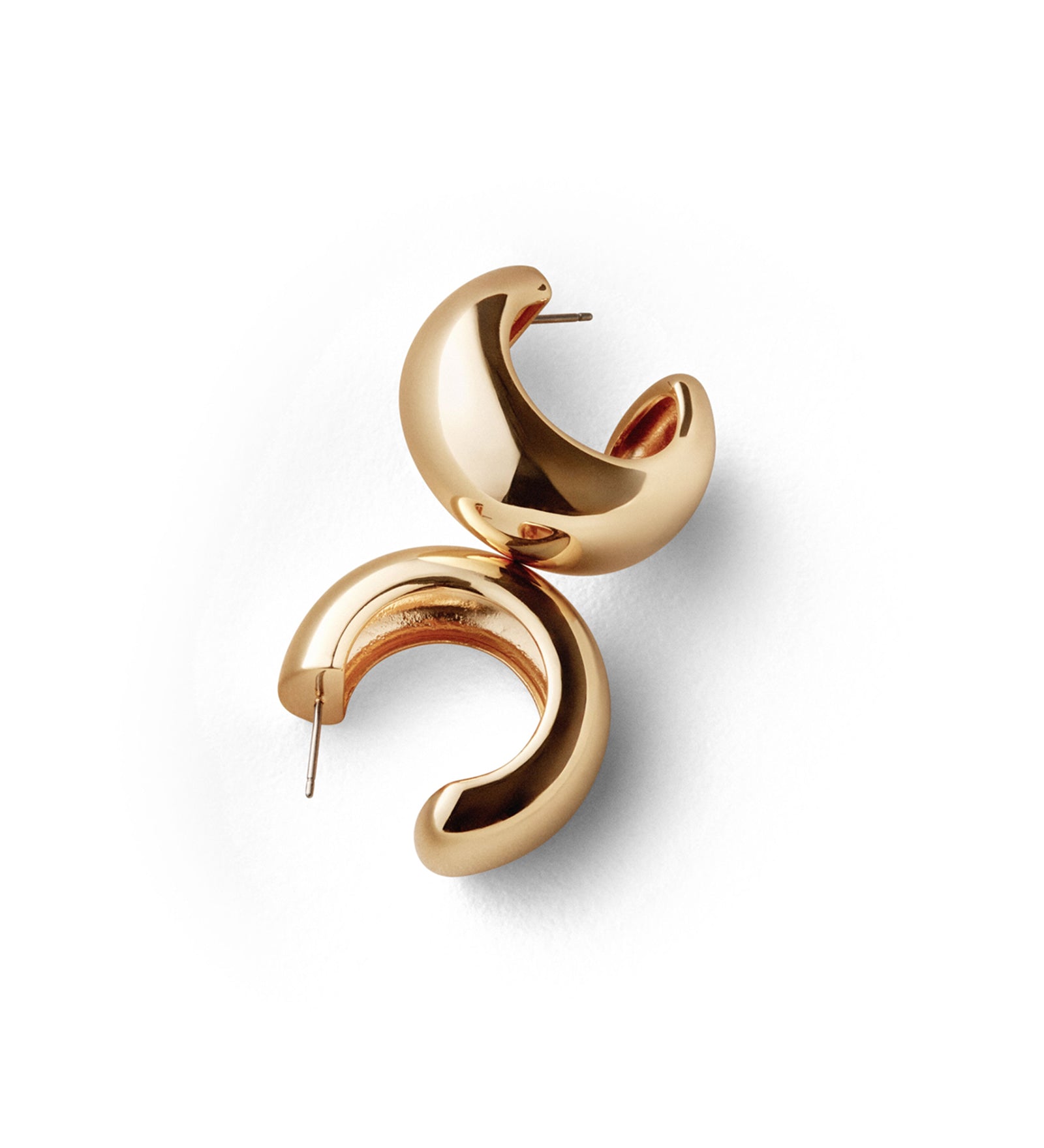 Jenny Bird-Gia Hoops-Earrings-14k Gold Dipped Brass-Blue Ruby Jewellery-Vancouver Canada