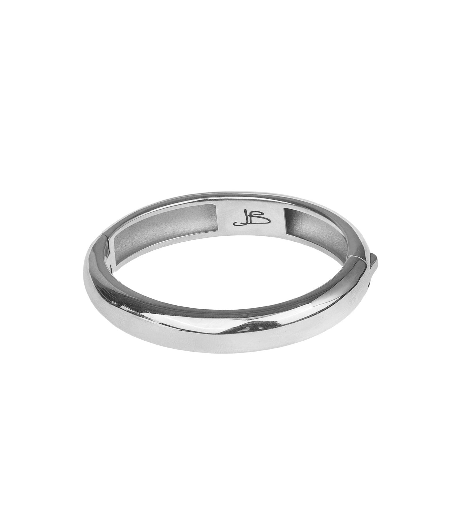 Jenny Bird-Gia Mega Bangle-Bracelets-Platinum Plated-MED-Blue Ruby Jewellery-Vancouver Canada