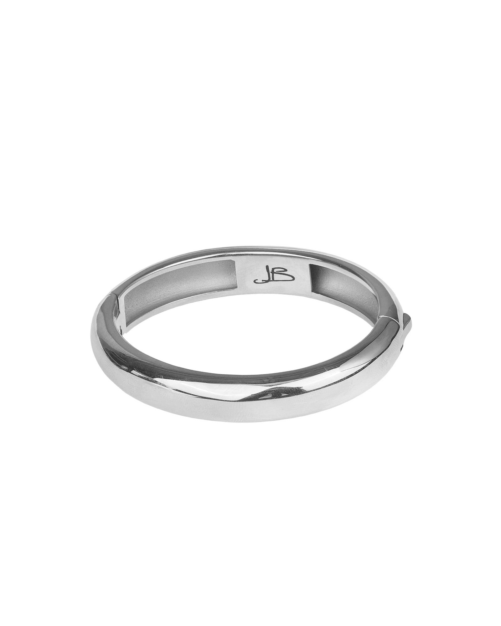 Jenny Bird-Gia Mega Bangle-Bracelets-Platinum Plated-MED-Blue Ruby Jewellery-Vancouver Canada