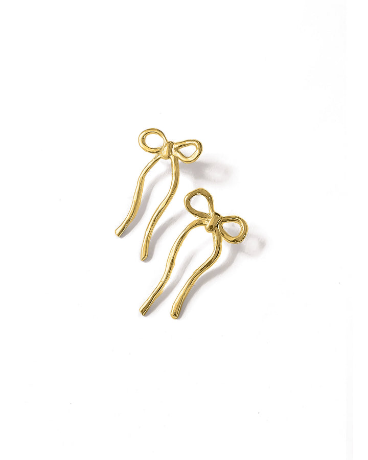 Dorothy Studs 14k Gold Plated, White Pearl