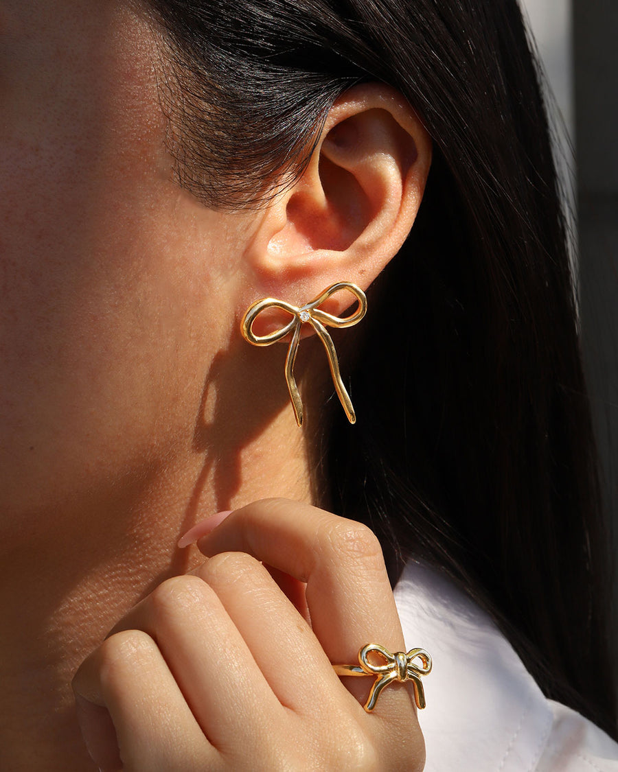 Kara Yoo-Petite Dorothy Earring Jacket + Prism 2mm Studs-Earrings-14k Gold Plated, Moissanite-Blue Ruby Jewellery-Vancouver Canada