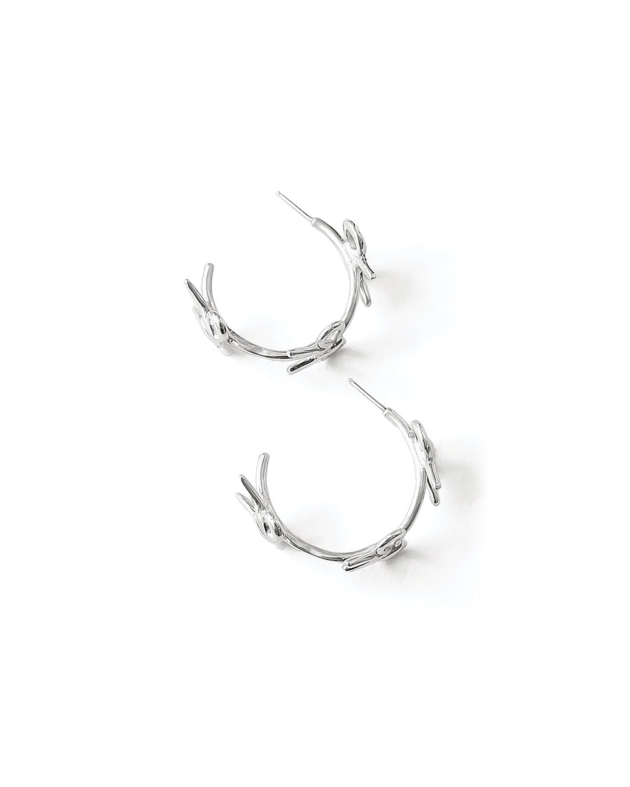 Kara Yoo-Gwen Hoops-Earrings-Sterling Silver-Blue Ruby Jewellery-Vancouver Canada