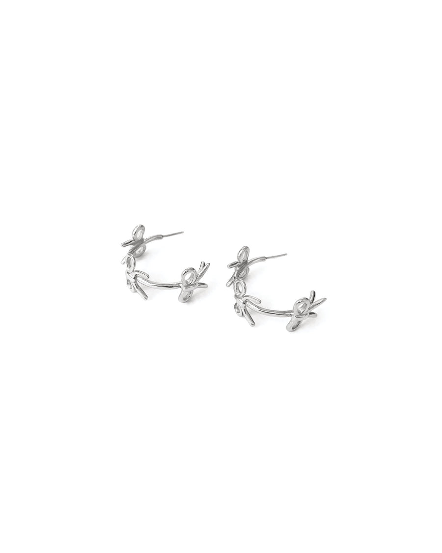 Kara Yoo-Gwen Hoops-Earrings-Sterling Silver-Blue Ruby Jewellery-Vancouver Canada