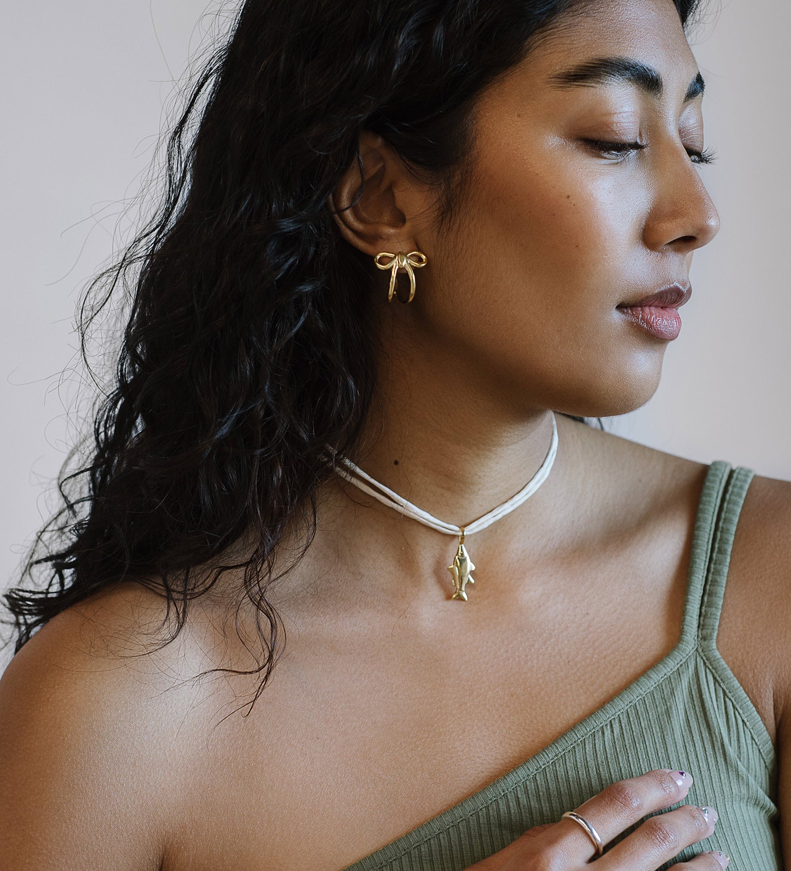 Maya Hoops 14k Gold Plated, White Pearl