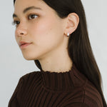 Merit Hoops Sterling Silver, White Pearl