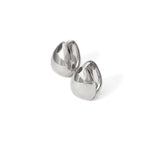 Kara Yoo-Almond Huggie Hoops-Earrings-Blue Ruby Jewellery-Vancouver Canada