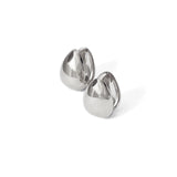 Kara Yoo-Almond Huggie Hoops-Earrings-Blue Ruby Jewellery-Vancouver Canada
