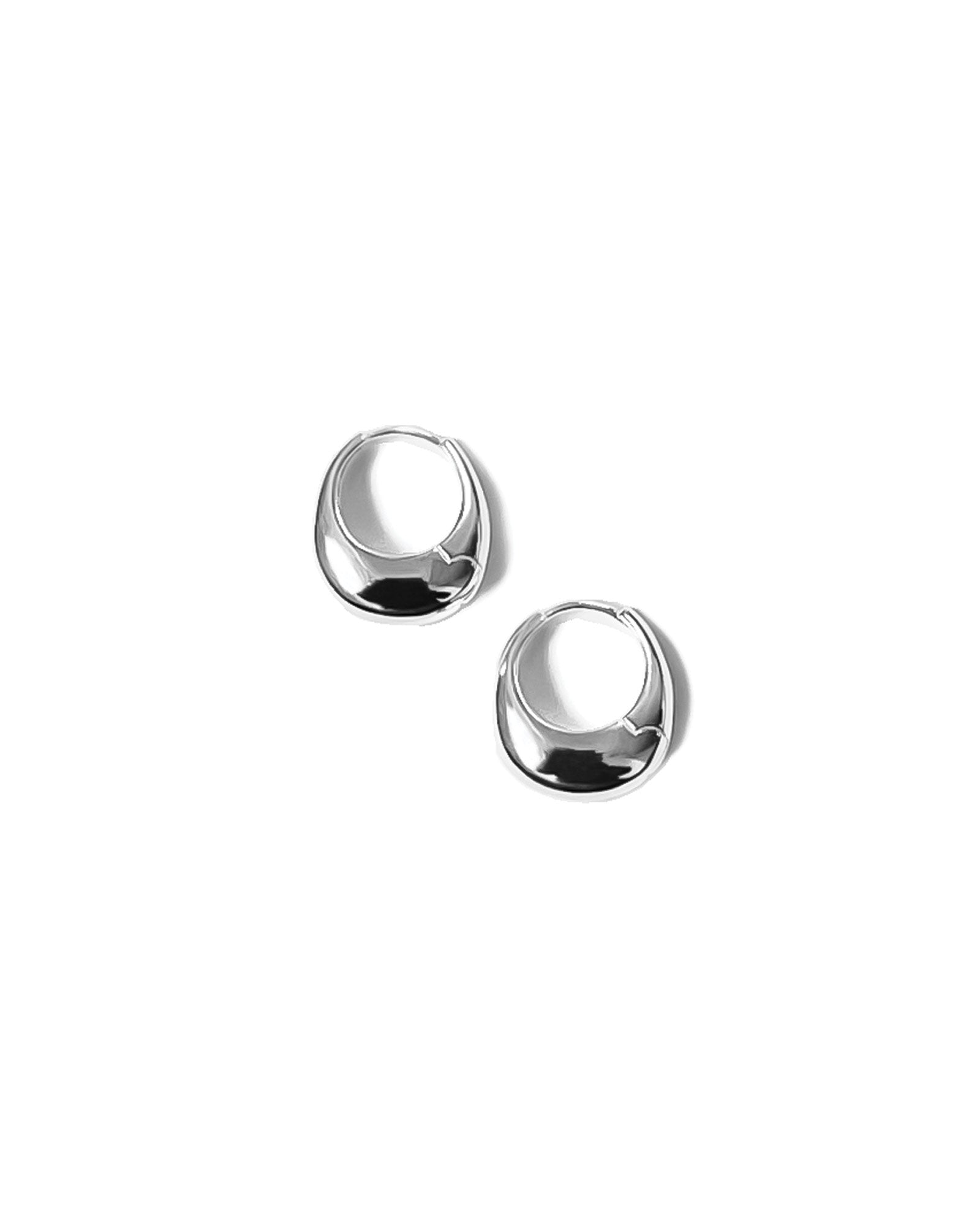 Baby Hazel Hoops Sterling Silver, White Pearl
