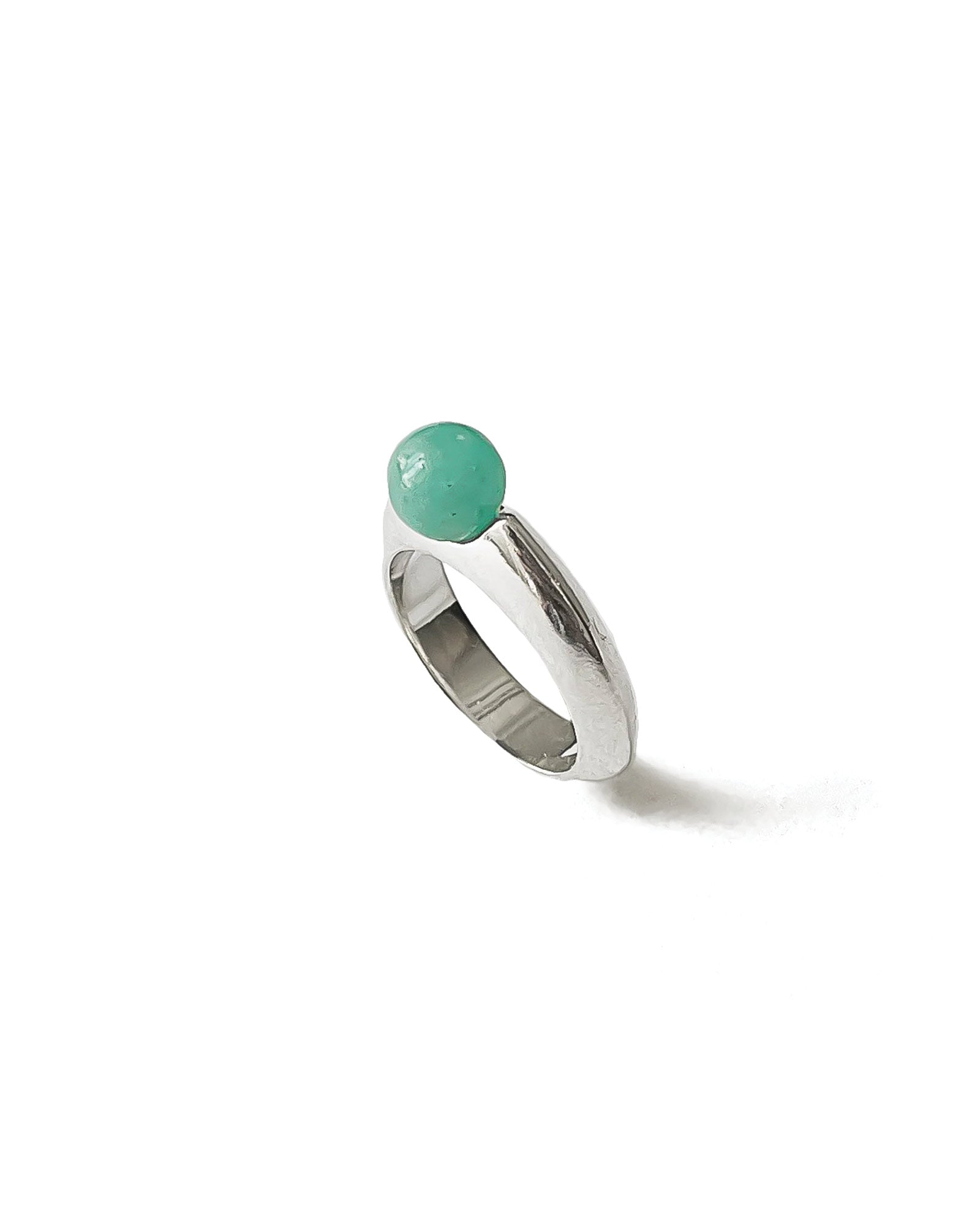 Bubble Ring Sterling Silver, White Pearl / 6