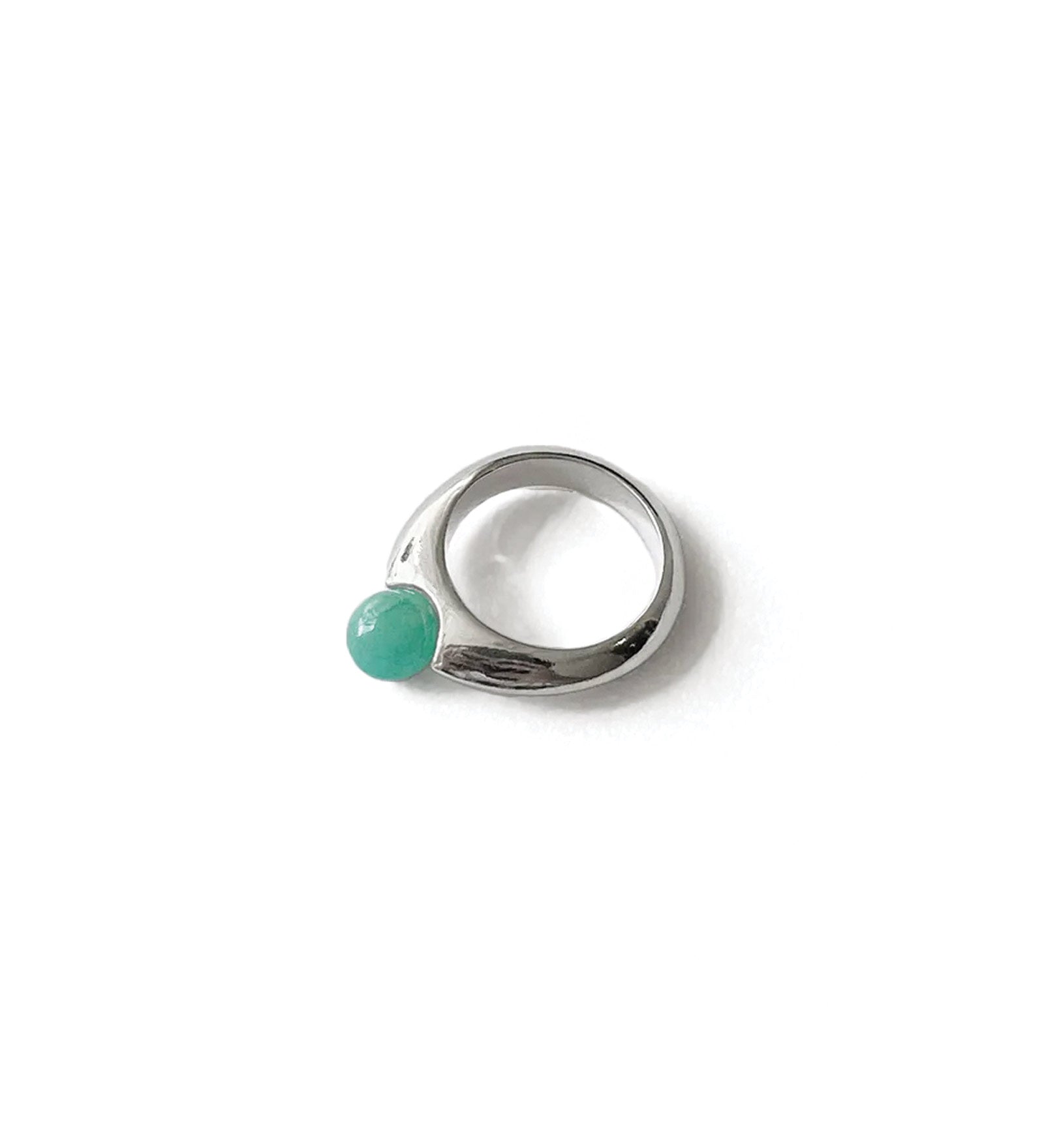 Bubble Ring Sterling Silver, White Pearl / 6