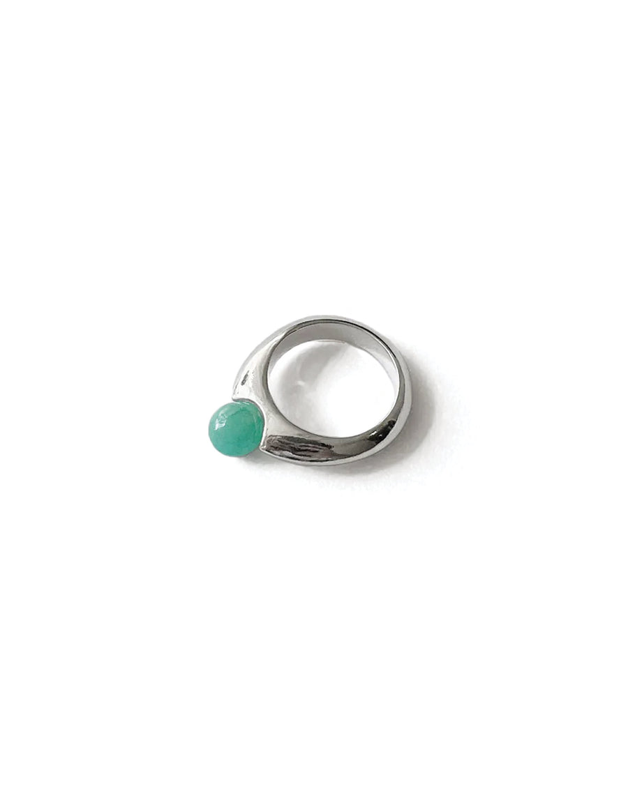 Bubble Ring Sterling Silver, White Pearl / 6