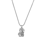 Kara Yoo-Lucky Cat Necklace-Necklaces-Sterling Silver-Blue Ruby Jewellery-Vancouver Canada
