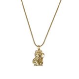 Kara Yoo-Lucky Cat Necklace-Necklaces-14k Gold Plated-Blue Ruby Jewellery-Vancouver Canada