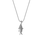 Kara Yoo-Lucky Fish Necklace-Necklaces-Sterling Silver-Blue Ruby Jewellery-Vancouver Canada