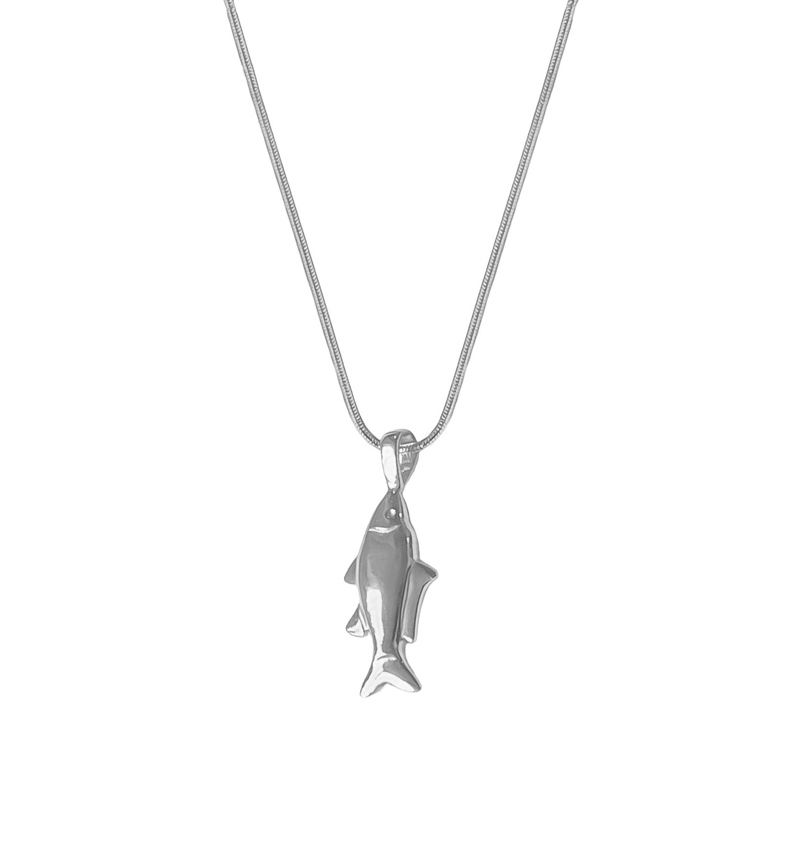 Kara Yoo-Lucky Fish Necklace-Necklaces-Sterling Silver-Blue Ruby Jewellery-Vancouver Canada