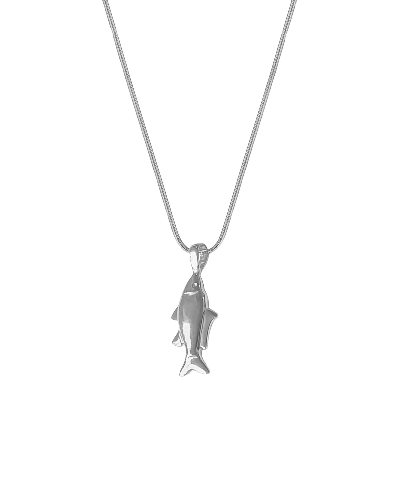 Kara Yoo-Lucky Fish Necklace-Necklaces-Sterling Silver-Blue Ruby Jewellery-Vancouver Canada