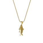 Kara Yoo-Lucky Fish Necklace-Necklaces-14k Gold Plated-Blue Ruby Jewellery-Vancouver Canada