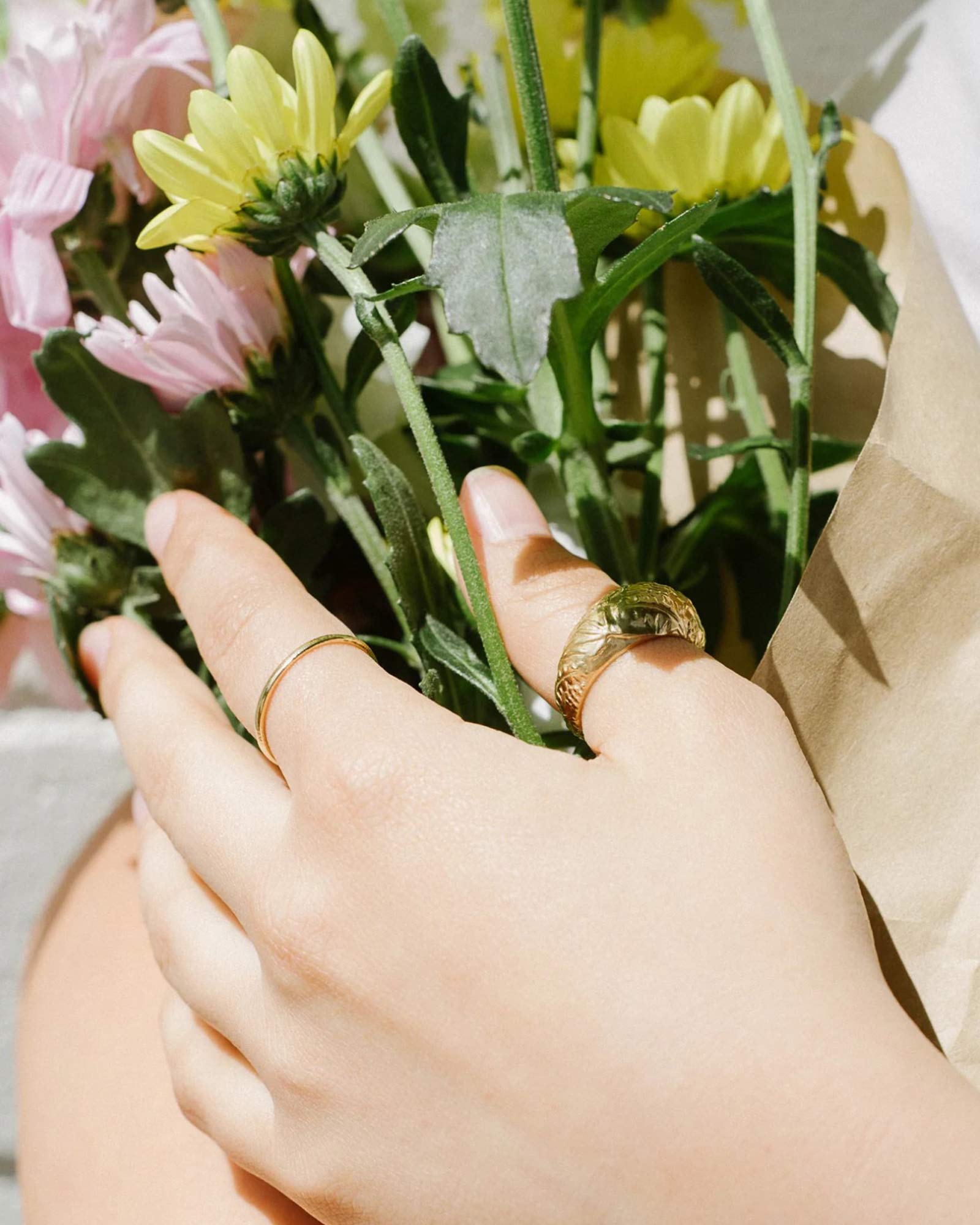 Kara Yoo-Seaweed Dome Ring-Rings-Blue Ruby Jewellery-Vancouver Canada