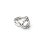 Loop 2 Ring Sterling Silver, White Pearl / 5
