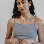 Loop 2 Ring Sterling Silver, White Pearl / 5