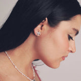 Estelle Studs Rhodium Plated Sterling Silver
