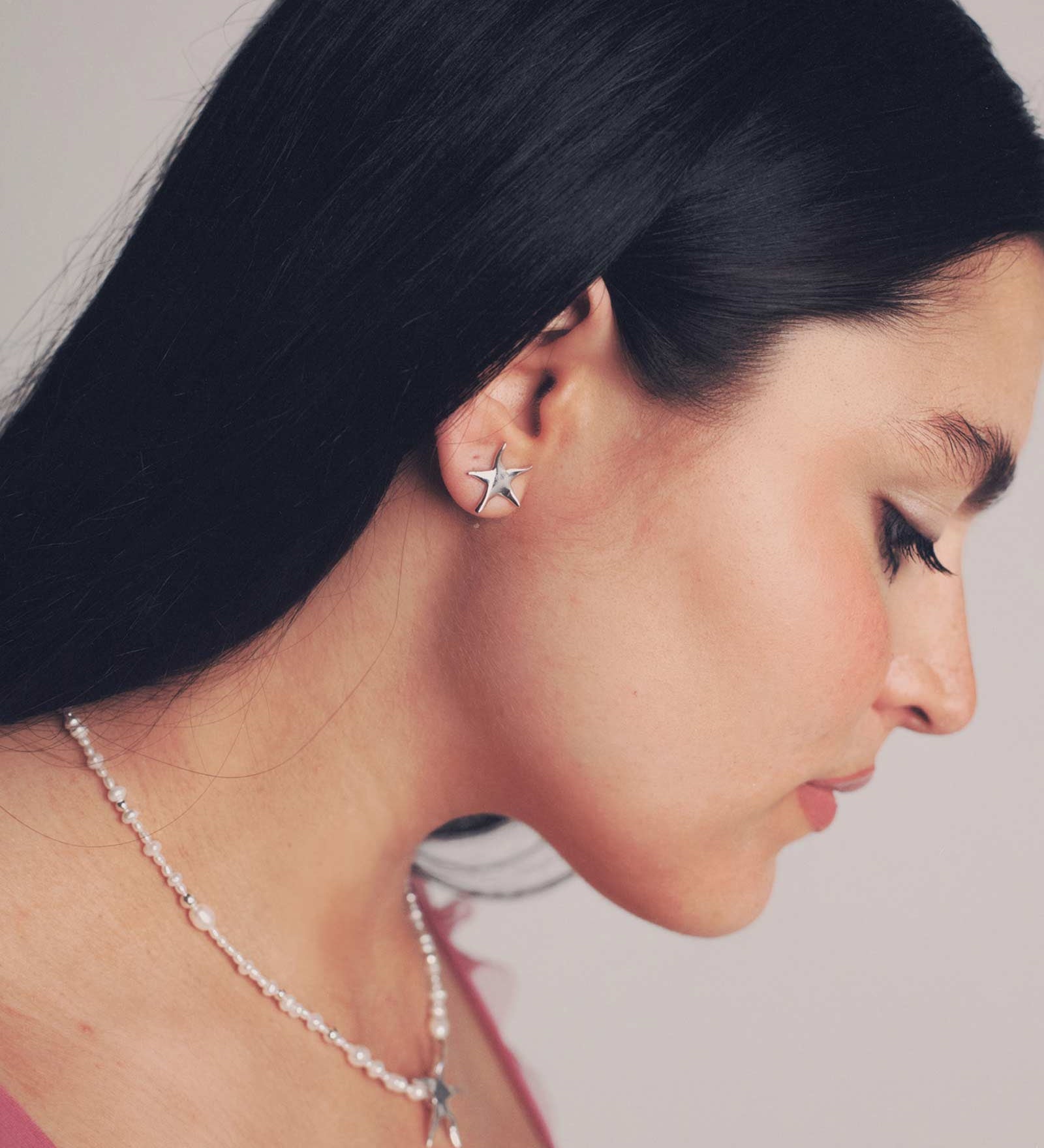 Estelle Studs Rhodium Plated Sterling Silver