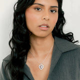 Wavy Heart Necklace Sterling Silver