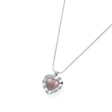Wavy Heart Necklace Sterling Silver