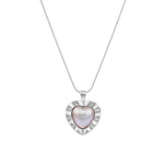 Kara Yoo-Wavy Heart Necklace-Necklaces-Sterling Silver-Blue Ruby Jewellery-Vancouver Canada