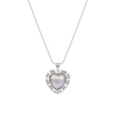 Kara Yoo-Wavy Heart Necklace-Necklaces-Sterling Silver-Blue Ruby Jewellery-Vancouver Canada