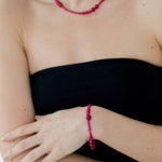 Avery Bracelet Sterling Silver, Ruby