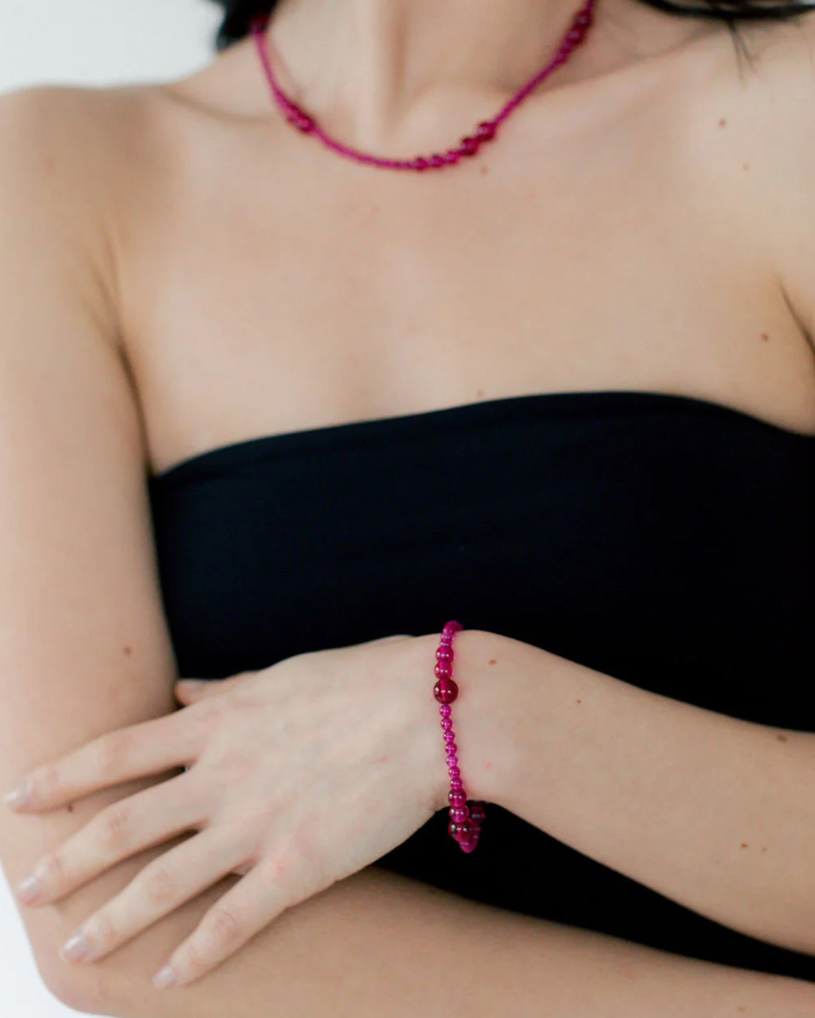 Avery Bracelet Sterling Silver, Ruby