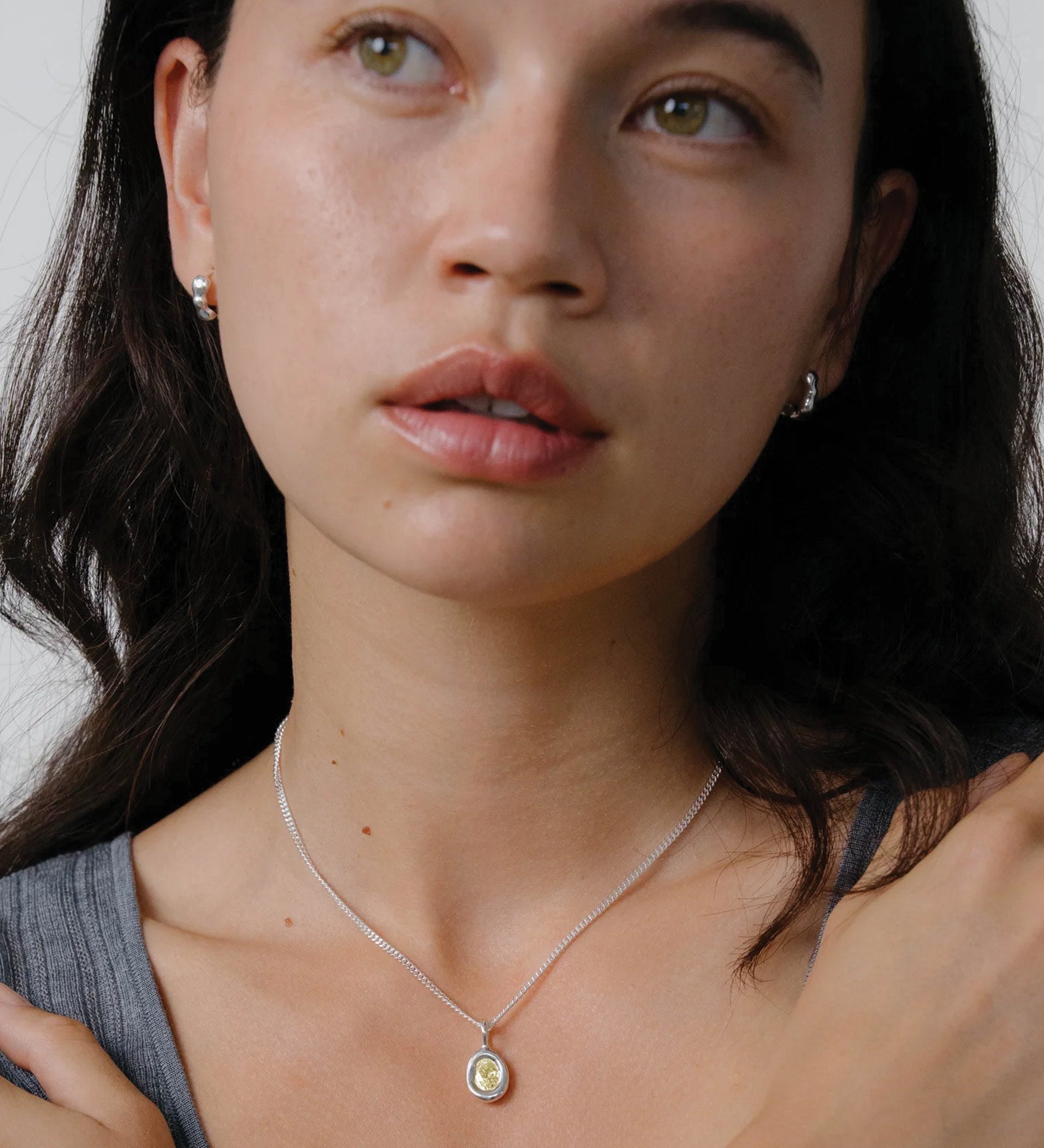 Ami Necklace Sterling Silver, Butter